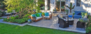 rock-patio with outdoor furniture